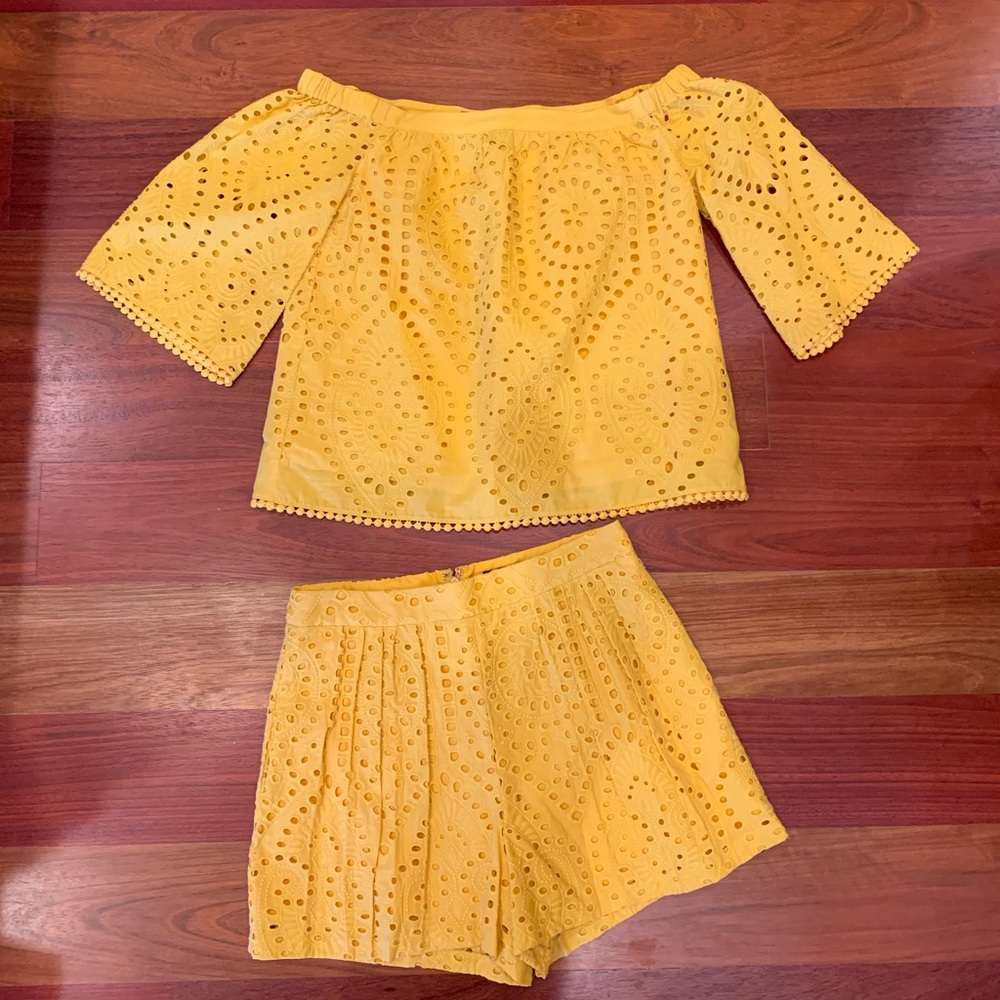 BCBG Two Piece Eyelet Set